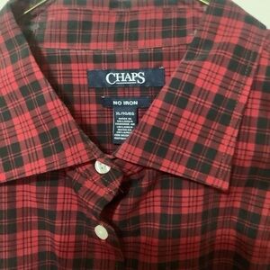 CHAPS Red & Black Plaid Woman’s Shirt